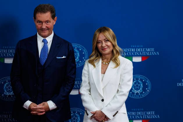 July 15, 2026, Rome, Italia, Italy: Prime Minister Giorgia Meloni and Enrico Cerea during the award ceremony for the Master of the Art of Italian Cuisine Award, Rome, July 15, 2026 Rome Italy  - ZUMAa289 20260715_zia_a289_059 Copyright: xFrancescoxFotiax xAgfx