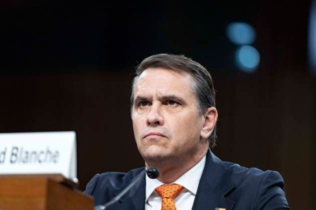 July 15, 2026, Washington, District Of Columbia, USA: Todd Blanche acting Attorney General of the United States testfies before the US Senate Committee on the Judiciary to be the new Attorney General of the United States in Washington, DC, USA, on July 15th 2026 Washington USA  - ZUMAs152 20260715_faa_s152_010 Copyright: xAndrewxThomasx
