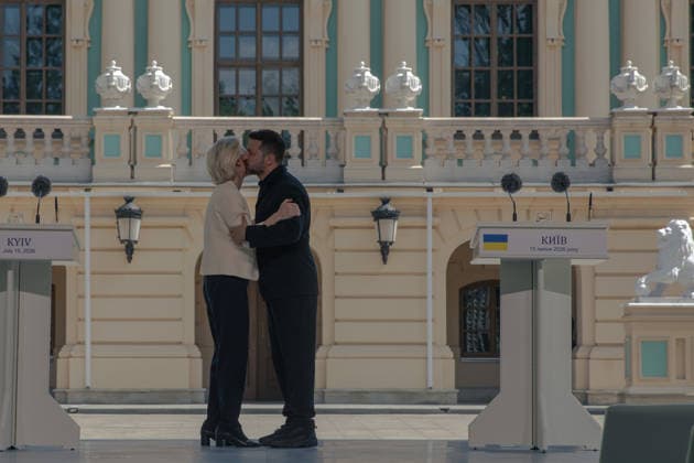 Ukrainian President Volodymyr Zelensky and European Commission President Ursula von der Leyen attend the Ukraine Southeast Europe Summit in Kyiv, reaffirming the European Union s support for Ukraine. - 15 07 2026 - Ukraine Kyiv Oblast Kyiv () -  LouisxLemaire-Sicrex xLexPictorium LePictorium_0339039