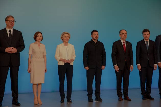 Ukrainian President Volodymyr Zelensky and European Commission President Ursula von der Leyen attend the Ukraine Southeast Europe Summit in Kyiv, reaffirming the European Union s support for Ukraine. - 15 07 2026 - Ukraine Kyiv Oblast Kyiv () -  LouisxLemaire-Sicrex xLexPictorium LePictorium_0339040