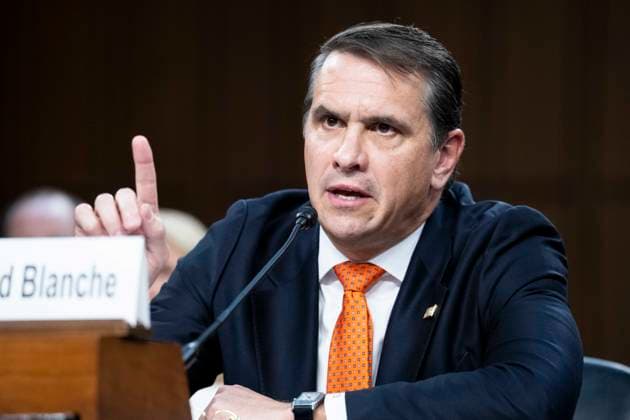 July 15, 2026, Washington, District Of Columbia, USA: TODD BLANCHE, nominee to be Attorney General, speaks at a Senate Judiciary Committee hearing at the U.S. Capitol in Washington. Washington USA  - ZUMAb161 20260715_aap_b161_017 Copyright: xMichaelxBrochsteinx