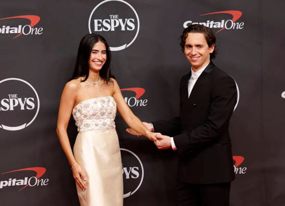 Ana Amelia Batlle Cabral and Marcello Hernandez arrive on the red carpet at the 2026 ESPY Awards at David H. Koch Theater at Lincoln Center on Wednesday, July 15, 2026 in New York City.  NYP20260715166 JOHNxANGELILLO