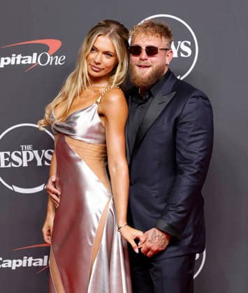 Jutta Leerdam and Jake Paul arrives on the red carpet at the 2026 ESPY Awards at David H. Koch Theater at Lincoln Center on Wednesday, July 15, 2026 in New York City.  NYP20260715151 JOHNxANGELILLO