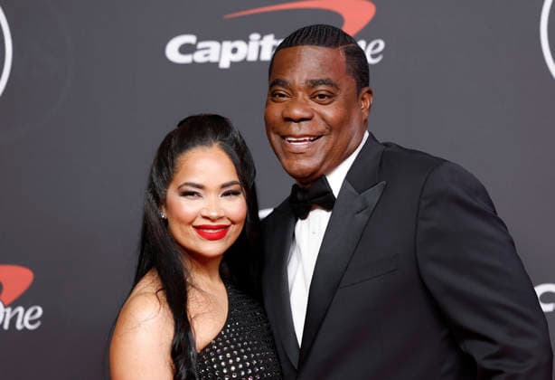 Megan Wollover and Tracy Morgan arrive on the red carpet at the 2026 ESPY Awards at David H. Koch Theater at Lincoln Center on Wednesday, July 15, 2026 in New York City.  NYP20260715180 JOHNxANGELILLO