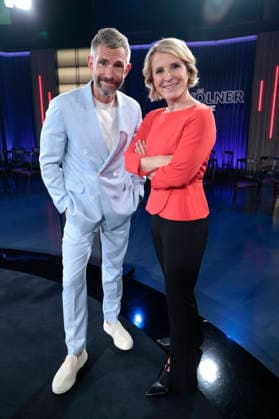 Micky Beisenherz und Susan Link. bei der Aufzeichnung der WDR-Talkshow Kölner Treff im WDR Studio BS 3. Köln, 15.07.2026 *** Micky Beisenherz and Susan Link during the taping of the WDR talk show *Kölner Treff* at WDR Studio BS 3 in Cologne, July 15, 2026 Foto:xR.xSchmiegeltx xFuturexImagex koelner_treff1507_6742