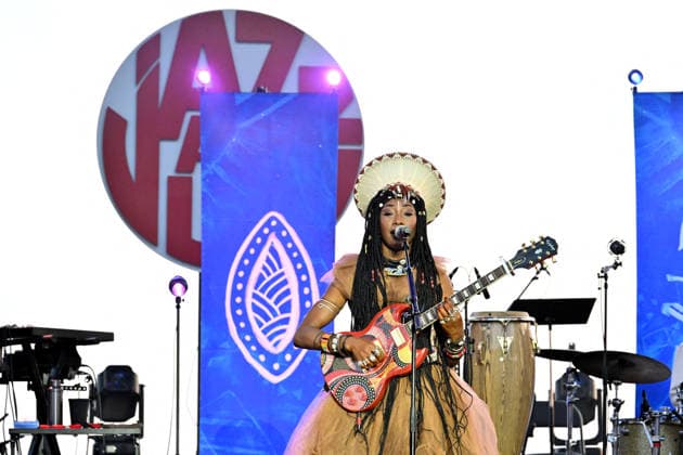 Fatoumata Diawara, a Malian singer, actress, and singer-songwriter, is performing on the Pinède Gould stage during the 65th Juan Jazz Festival on July 15, 2026. Since 1960, the Jazz à Juan Festival has welcomed the biggest names in jazz. Bruno Bebert Bestimage Fatoumata Diawara, a Malian singer, actress, and singer-songwriter, is on stage at the Pinède Gould during the 65th Jazz à Juan Festival on July 15, 2026. Since 1960, the Jazz à Juan Festival has welcomed the biggest names in jazz. Antibes, Juan-les-Pins, France  Copyright: xBrunoxBebertx xBestimagexBrunoxBebertx xBestimagex