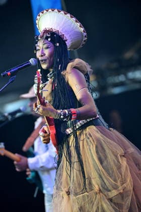 Fatoumata Diawara, a Malian singer, actress, and singer-songwriter, is performing on the Pinède Gould stage during the 65th Juan Jazz Festival on July 15, 2026. Since 1960, the Jazz à Juan Festival has welcomed the biggest names in jazz. Bruno Bebert Bestimage Fatoumata Diawara, a Malian singer, actress, and singer-songwriter, is on stage at the Pinède Gould during the 65th Jazz à Juan Festival on July 15, 2026. Since 1960, the Jazz à Juan Festival has welcomed the biggest names in jazz. Antibes, Juan-les-Pins, France  Copyright: xBrunoxBebertx xBestimagexBrunoxBebertx xBestimagex