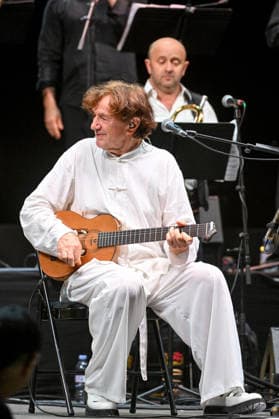 Goran Bregovic, a Bosnian composer and musician, along with his Orchestra of Weddings and Funerals, is performing on the stage at the Pinède Gould during the 65th Jazz Festival on July 15, 2026. Since 1960, the Jazz à Juan festival has welcomed the biggest names in jazz. Bruno Bebert Bestimage Goran Bregovic, a Bosnian composer and musician, with his Orchestra of Weddings and Funerals, is on stage at the Pinède Gould during the 65th Jazz Festival, on July 15, 2026. Since 1960, the Jazz à Juan festival has welcomed the biggest names in jazz. Antibes, Juan-les-Pins, France  Copyright: xBrunoxBebertx xBestimagexBrunoxBebertx xBestimagex