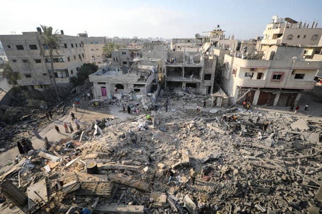 Israeli attacks continue in Gaza GAZA, PALESTINE - JULY 16 : A view destruction at the Nuseirat Refugee Camp as the Israeli army targeted civilian residential areas in Gaza, Palestine on July 16, 2026. Hassan Jedi Anadolu Gaza City Gaza. Editorial use only. Please get in touch for any other usage.  Copyright: x2026xAnadoluxHassanxJedix