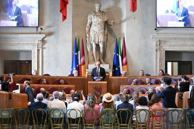 News Themen der Woche KW29 July 16, 2026, Rome, Italy: Mayor of Rome, Roberto Gualtieri, during the last day of 2026 Global Nobel Laureates Assembly in Rome, Italy, 16 July 2026. ANSA RICCARDO ANTIMIANI. Rome Italy  - ZUMAa110 20260716_zaf_a110_012 Copyright: xRiccardoxAntimianix