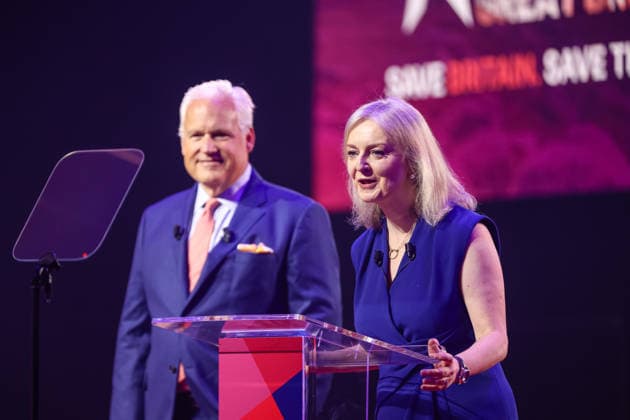 MPs join We Own It campaigners to say NO to the proposal to take over Thames Water by its creditors, London, UK, on 13 July 2026. Former Prime Minister Liz Truss and CPAC Chairman Matt Schlapp open CPAC Great Britain with a a tribute to Ann Widdecombe at CPAC Great Britain at the InterContinental Hotel, North Greenwich, London, UK, on 16 July 2026. Widdecombe, the former Conservative MP, Brexit Party MEP and Reform UK spokesperson, was found dead at her home in Haytor, Devon on 9 July 2026 in what counter-terrorism police have described as a targeted attack. A 28-year-old man remains in custody in connection with her murder. CPAC Great Britain, chaired by former Prime Minister Liz Truss and running from 16 to 18 July 2026, is the inaugural  Copyright: xPetexSpellerx xAvalonx 1116829944