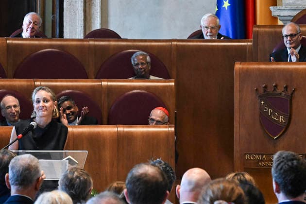 News Themen der Woche KW29 July 16, 2026, Rome, Italy: US actress Sharon Stone during the last day of 2026 Global Nobel Laureates Assembly in Rome, Italy, 16 July 2026. ANSA RICCARDO ANTIMIANI. Rome Italy  - ZUMAa110 20260716_zaf_a110_019 Copyright: xRiccardoxAntimianix