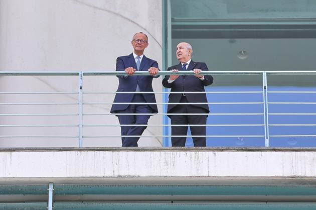 Berlin, Deutschland, 16.07.2026: Bundeskanzleramt: Empfang des Präsidenten Algeriens: Bundeskanzler Friedrich Merz (CDU) und Präsident von Algerien Abdelmadjid Tebboune *** Berlin, Germany, July 16, 2026; Federal Chancellery: Reception for Algerian President Abdelmadjid Tebboune by Federal Chancellor Friedrich Merz (CDU) Copyright: xdtsxNachrichtenagenturx dts_127888