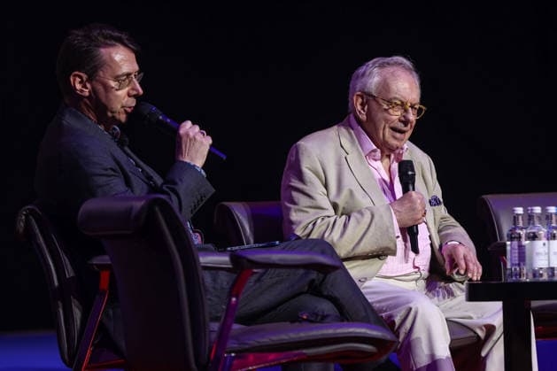CPAC Great Britain at InterContinental Hotel, London, UK 16 July 2026 Historian and author Dr David Starkey speaks in conversation with Mark Littlewood at CPAC Great Britain at the InterContinental Hotel, North Greenwich, London, UK, on 16 July 2026. CPAC Great Britain, chaired by former Prime Minister Liz Truss and running from 16 to 18 July 2026, is the inaugural UK edition of the Conservative Political Action Conference, bringing together right-of-centre politicians, activists and thinkers from the UK, Europe and the United States under the banner of sovereignty, liberty and free enterprise., Credit:Pete Speller Avalon UK, London, London, UK  Copyright: xPetexSpellerx xAvalonx 1116857383