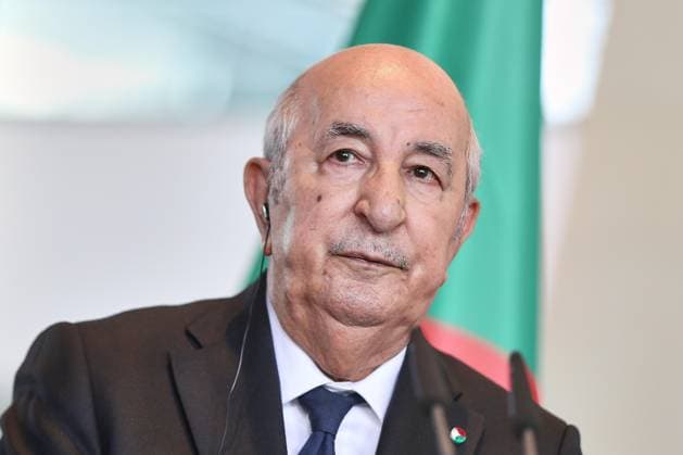 Berlin, Deutschland, 16.07.2026: Bundeskanzleramt: Empfang des Präsidenten Algeriens: Präsident von Algerien Abdelmadjid Tebboune gibt ein Pressestatement *** Berlin, Germany, July 16, 2026 Federal Chancellery Reception for the President of Algeria President of Algeria Abdelmadjid Tebboune Delivers a Press Statement Copyright: xdtsxNachrichtenagenturx dts_127909