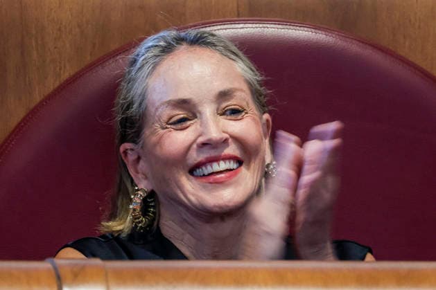 July 16, 2026, Rome, Rome, ITALY: Actress Sharon Stone at the Capitoline Hill, Aula Giulio Cesare, during the final day of the Global Nobel Laureates Assembly on Artificial Intelligence and Nuclear War, Rome, 16 07 2026 Rome ITALY  - ZUMAa289 20260716_zia_a289_067 Copyright: xRiccardoxDexLucax xAgfx