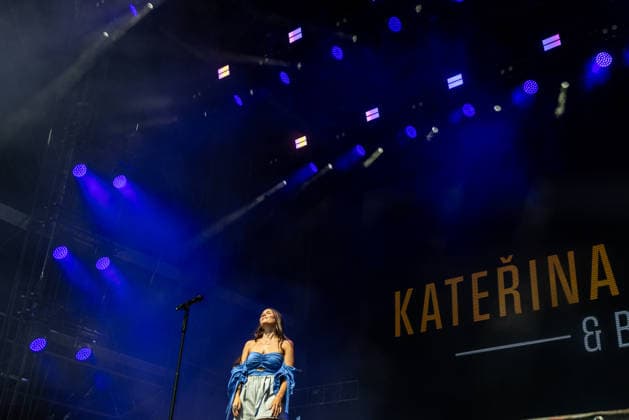 Czech Singer Katerina Marie Ticha performs during the second day of Music festival Colours of Ostrava in Ostrava, Czech Republic, on July 16, 2026. (CTKxPhoto VladimirxPrycek) CTKPhotoP2026071605627  CTKPhotoP2026071605627