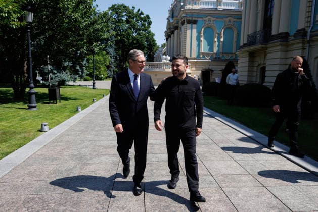 Prime Minister Keir Starmer visits Ukraine 16 07 2026. Ukraine. Prime Minister Keir Starmer meets Ukrainian President Volodymyr Zelenskyy as he visits Kyiv., Credit:Simon Dawson No 10 Downing Street B66 Avalon Ukraine, Kyiv  Copyright: xSimonxDawsonx xNox10xDowningxStreetx xB66x xAvalonx 1116863625