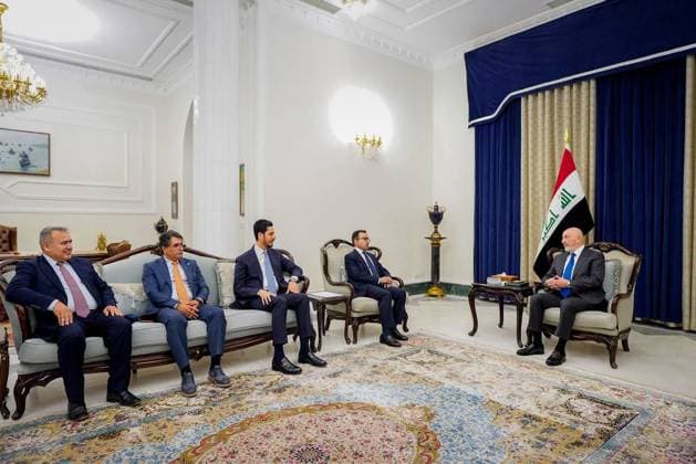 Iraqi president receives foreign affairs delegation in Baghdad Iraqi President Nizar Amidi receives a delegation from the Iraqi Foreign Affairs Group, headed by Yousef Mohammed, at Al Salam Palace in Baghdad, Iraq, on July 16, 2026. Photo by Iraqi Presidency Office apaimages Iraq Iraq Iraq 160726_Iraq_IPO_00(5) Copyright: xapaimagesxIraqixPresidencyxOfficex xapaimagesx