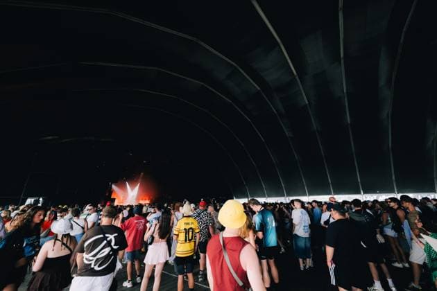 Boombox scene pictured during the second day of the Dour festival in Dour, on Wednesday 15 July 2026. The festival takes place from 15 to 19 July.  EMILExWINDAL 181277893