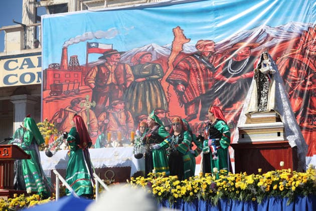 La Tirana, July 16, 2026. The solemn Mass for the feast day is held, where thousands of people—including the faithful, dancers, musicians, and pilgrims—celebrate and fulfill their vows at the Festival of La Tirana in honor of the Virgin of Carmen, Queen of Tamarugal and patron saint of Chile. Alex Diaz Aton, Chile; La Tirana, Chile. Aton 1173056  Copyright: ALEXxDIAZ ATONxCHILE