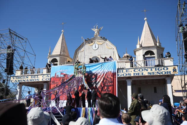 La Tirana, July 16, 2026. The solemn Mass for the feast day is held, where thousands of people—including the faithful, dancers, musicians, and pilgrims—celebrate and fulfill their vows at the Festival of La Tirana in honor of the Virgin of Carmen, Queen of Tamarugal and patron saint of Chile. Alex Diaz Aton, Chile; La Tirana, Chile. Aton 1173060  Copyright: ALEXxDIAZ ATONxCHILE