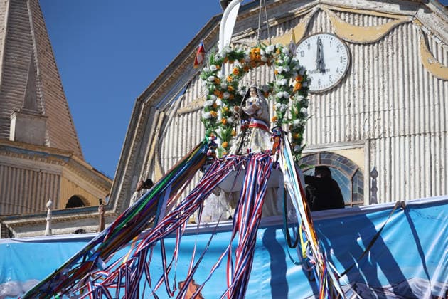 La Tirana, July 16, 2026. The solemn Mass for the feast day is held, where thousands of people—including the faithful, dancers, musicians, and pilgrims—celebrate and fulfill their vows at the Festival of La Tirana in honor of the Virgin of Carmen, Queen of Tamarugal and patron saint of Chile. Alex Diaz Aton, Chile; La Tirana, Chile. Aton 1173063  Copyright: ALEXxDIAZ ATONxCHILE