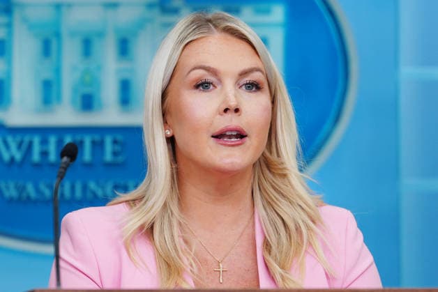 White House Press Secretary Karoline Leavitt speaks during a press briefing in the James S. Brady Briefing Room of the White House in Washington, DC on Thursday, July 16. 2026. This is Leavitt s first briefing since returning from maternity leave.  WAP202607162005 AARONxSCHWARTZ