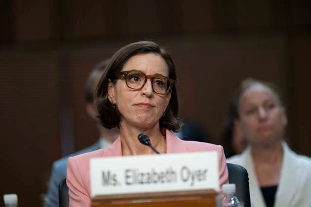 July 16, 2026, Washington, District Of Columbia, USA: Elizabeth Oyer, Former Department of Justice Pardon Attorney, testifies before the US Senate Committee on the Judiciary, on the nomination of Todd Blanche to be United States Attorney General, in the Hart Senate Office Building on Capitol Hill in Washington, DC, USA, on Thursday, July 16, 2026 Washington USA  - ZUMAs152 20260716_faa_s152_003 Copyright: xAndrewxThomasx
