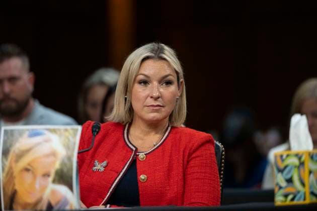 July 16, 2026, Washington, District Of Columbia, USA: Dani Bensky, an Epstein survivor and advocate, from New York, NY, testifies before the US Senate Committee on the Judiciary, on the nomination of Todd Blanche to be United States Attorney General, in the Hart Senate Office Building on Capitol Hill in Washington, DC, USA, on Thursday, July 16, 2026 Washington USA  - ZUMAs152 20260716_faa_s152_009 Copyright: xAndrewxThomasx