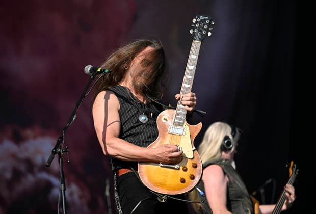 Tuomas Wainola, guitarist, Finnish heavy metal musicians performs during the International Music Festival Masters of Rock in Vizovice near Zlin, Czech Republic, July 16, 2026. (CTKxPhoto DaliborxGluck) CTKPhotoP2026071606426  CTKPhotoP2026071606426