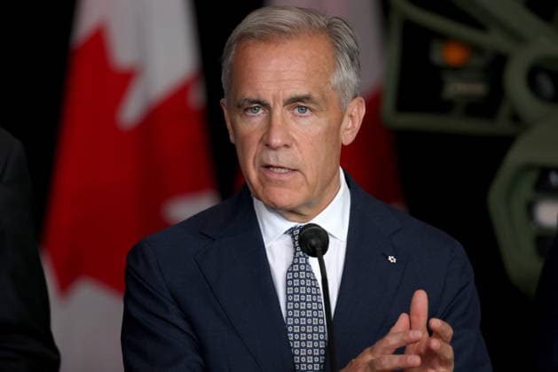 July 16, 2026, London, On, Canada: Prime Minister Mark Carney speaks during a visit to General Dynamics in London, Ont., on Thursday, July 16, 2026. London Canada  - ZUMAc35_ 20260716_zaf_c35_043 Copyright: xNeox