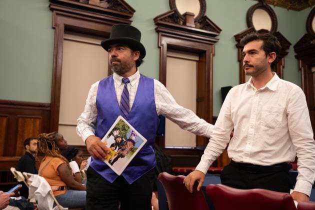 July 16, 2026, New York, New York, USA: The City Council held a hearing to consider a bill, known as RomanchÃ¢â‚¬â ¢s Law, that would phase out and eventually ban horse-drawn carriages. Carriage horse drivers, testified against passage of the bill...The bill is named after the 18-year-old tourist from India who was killed last month when he was thrown from a runaway carriage in Central Park after the horse was spooked. New York USA  - ZUMAs142 20260716_fap_s142_026 Copyright: xNancyxSieselx