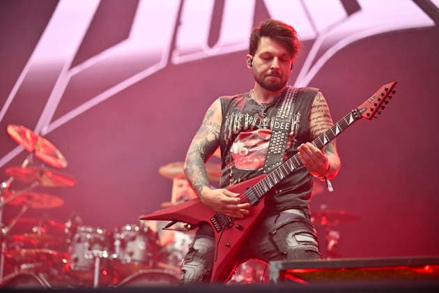 Fabian Dee Dammers, guitarist, heavy metal musician performs during the International Music Festival Masters of Rock in Vizovice near Zlin, Czech Republic, July 16, 2026. (CTKxPhoto DaliborxGluck) CTKPhotoP2026071607562  CTKPhotoP2026071607562