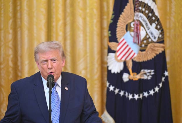 News Themen der Woche KW29 President Donald Trump delivers a prime-time address to the nation from the East Room of the White House in Washington DC on Thursday, July 16, 2026. The president was expected to discuss election security and voting machines. Pool photo by Saul Loeb  WAX20260716914 SAULxLOEB