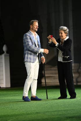RECORD DATE NOT STATED Philipp Hochmair, Jedermann, Daniela Ziegler, Jedermanns Mutter, Fotoprobe, Salzburger Festspiele, Domplatz, Salzburg, 2026, Manfred Siebinger *** Philipp Hochmair as Jedermann, Daniela Ziegler as Jedermann’s Mother, photo rehearsal, Salzburg Festival, Domplatz, Salzburg, 2026, Manfred Siebinger