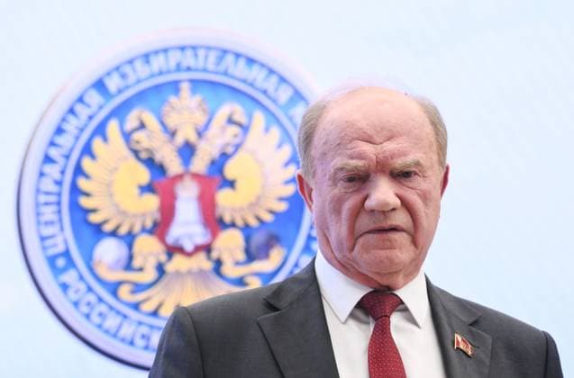 Russia Parliamentary Election Campaign Communist Party 9206855 17.07.2026 Leader of the Communist Party (KPRF) Gennady Zyuganov attends the submission of documents to Russia s Central Election Commission to register the party s list of candidates for the State Duma elections, scheduled for September 2026, in Moscow, Russia. Vladimir Astapkovich Sputnik Moscow Russia  Copyright: xVladimirxAstapkovichx