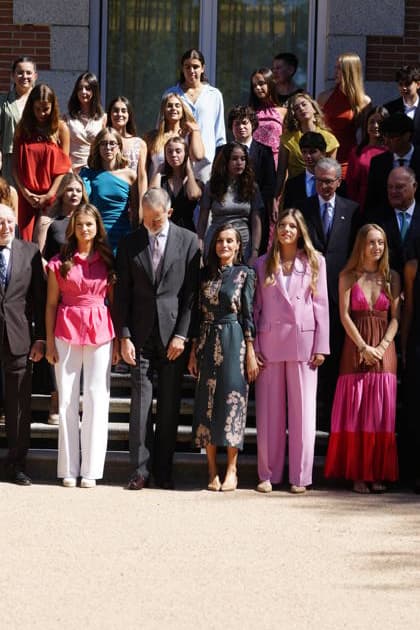 17-07-2026 Princess Leonor and Princess Sofia and Queen Letizia and King Felipe during a meeting with the United World colleges foundation at Zarzuela palace in Madrid. No Spain Â  Copyright: xPPEx
