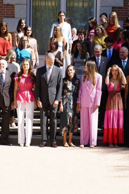 17-07-2026 Princess Leonor and Princess Sofia and Queen Letizia and King Felipe during a meeting with the United World colleges foundation at Zarzuela palace in Madrid. No Spain Â  Copyright: xPPEx
