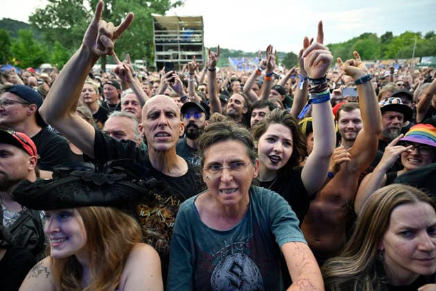 Fans in action during the International Music Festival Masters of Rock in Vizovice near Zlin, Czech Republic, July 17, 2026. (CTKxPhoto DaliborxGluck) CTKPhotoP2026071706615  CTKPhotoP2026071706615