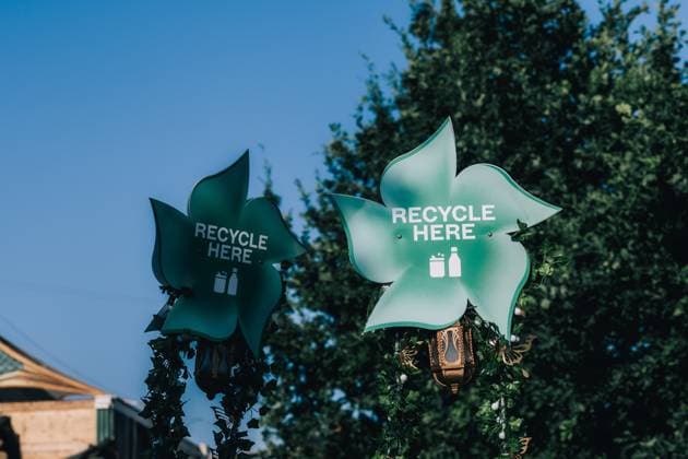 Recycle point pictured during the first day of the Tomorrowland electronic music festival, Friday 17 July 2026, in Boom. The first weekend of the 20th edition of the festival takes place at the De Schorre terrain in Boom, from 17 to 19 July.  EMILExWINDAL 181370065