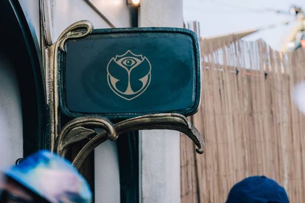 Tomorrowland s logo pictured during the first day of the Tomorrowland electronic music festival, Friday 17 July 2026, in Boom. The first weekend of the 20th edition of the festival takes place at the De Schorre terrain in Boom, from 17 to 19 July.  EMILExWINDAL 181370066