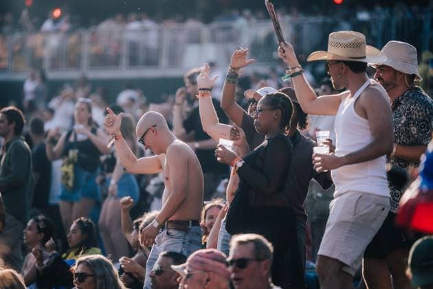 Festival visitors pictured during the first day of the Tomorrowland electronic music festival, Friday 17 July 2026, in Boom. The first weekend of the 20th edition of the festival takes place at the De Schorre terrain in Boom, from 17 to 19 July.  EMILExWINDAL 181370074