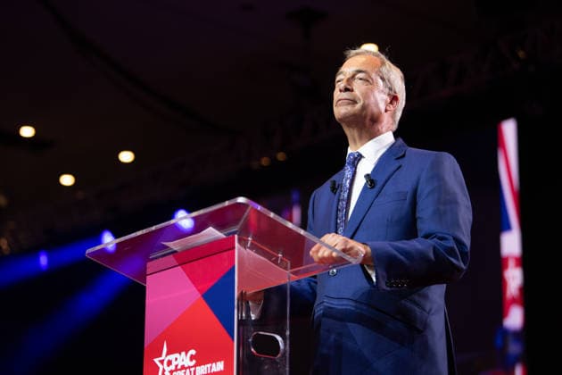 CPAC Great Britain Event 2026 at InterContinental London - The O2, London, UK - Fri 17 July 2026 Reform UK Leader Nigel Farage delivers a speech at CPAC Great Britain Event 2026 at The InterContinental London - The O2 in London, England, UK on Friday 17 July, 2026., Credit:Justin Ng Avalon UK, England, London, InterContinental London - The O2  Copyright: xJustinxNgx xAvalonx 1117062936