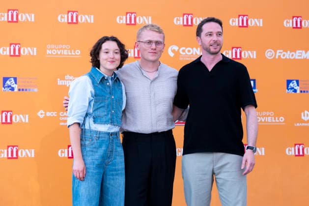 July 17, 2026, Giffoni Valle Piana, Salerno, Italy: Bella Ramsey, George Jaques and Ken Petrie attends the photocall at 56th Giffoni Film Festival 2026 in Giffoni Valle Piana, Salerno, Italy on July 17, 2026. Giffoni Valle Piana Italy - ZUMAl175 20260717_zip_l175_145 Copyright: xFrancescoxLucianox
