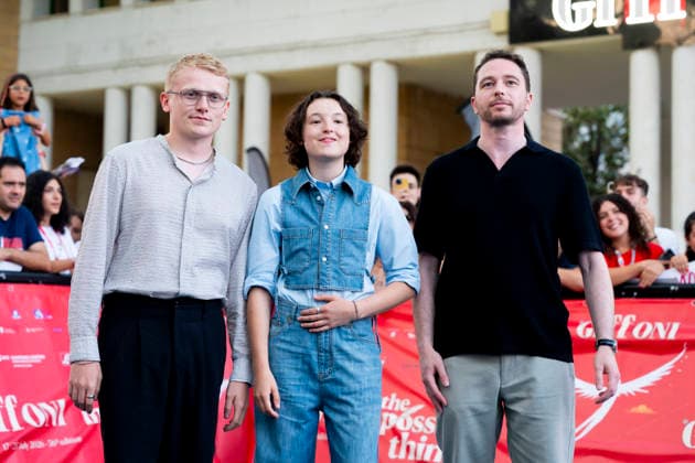 July 17, 2026, Giffoni Valle Piana, Salerno, Italy: George Jaques, Bella Ramsey and Ken Petrie attends the photocall at 56th Giffoni Film Festival 2026 in Giffoni Valle Piana, Salerno, Italy on July 17, 2026. Giffoni Valle Piana Italy - ZUMAl175 20260717_zip_l175_152 Copyright: xFrancescoxLucianox