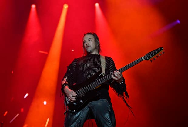 Eero Heinonen, guitarist of Rock Group Rasmus performs during the International Music Festival Masters of Rock in Vizovice near Zlin, Czech Republic, July 17, 2026. (CTKxPhoto DaliborxGluck) CTKPhotoP2026071707843  CTKPhotoP2026071707843