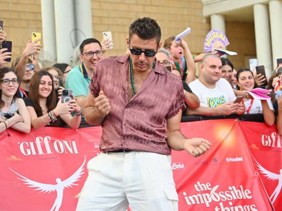 July 17, 2026, Giffoni Valle Piana, Italy: Francesco Gabbani on the Blue Carpet during the Giffoni Film Festival 2026. Giffoni Valle Piana Italy  - ZUMAs197 20260717_aaa_s197_123 Copyright: xAntoninoxD Espositox