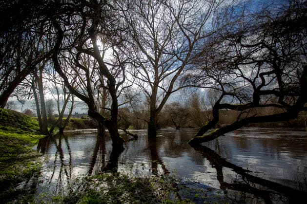 CHILE: Heavy Rain And Strong Winds. Rising water levels in the Damas River following heavy rains in the Lakes Region in Osorno, Chile, on July 17, 2026. Osorno Chile  Copyright: xFernandoxLavozx originalFilename: lavoz-notitle260717_npjH5.jpg