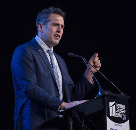 July 17, 2026 - Des Moines, Iowa, USA - ZACH LAHN, Iowa s Republican gubernatorial nominee,, addresses the 2026 FAMiLY Leadership Summit. Des Moines USA  - ZUMAce6_ 20260717_zaf_ce6_029 Copyright: xBrianxCahnx